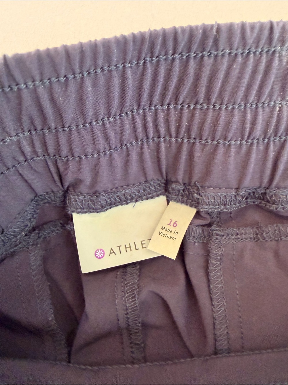 Athleta Navy Blue Women's Jogger Track Pants with Drawstring Waist - Picture 3 of 5